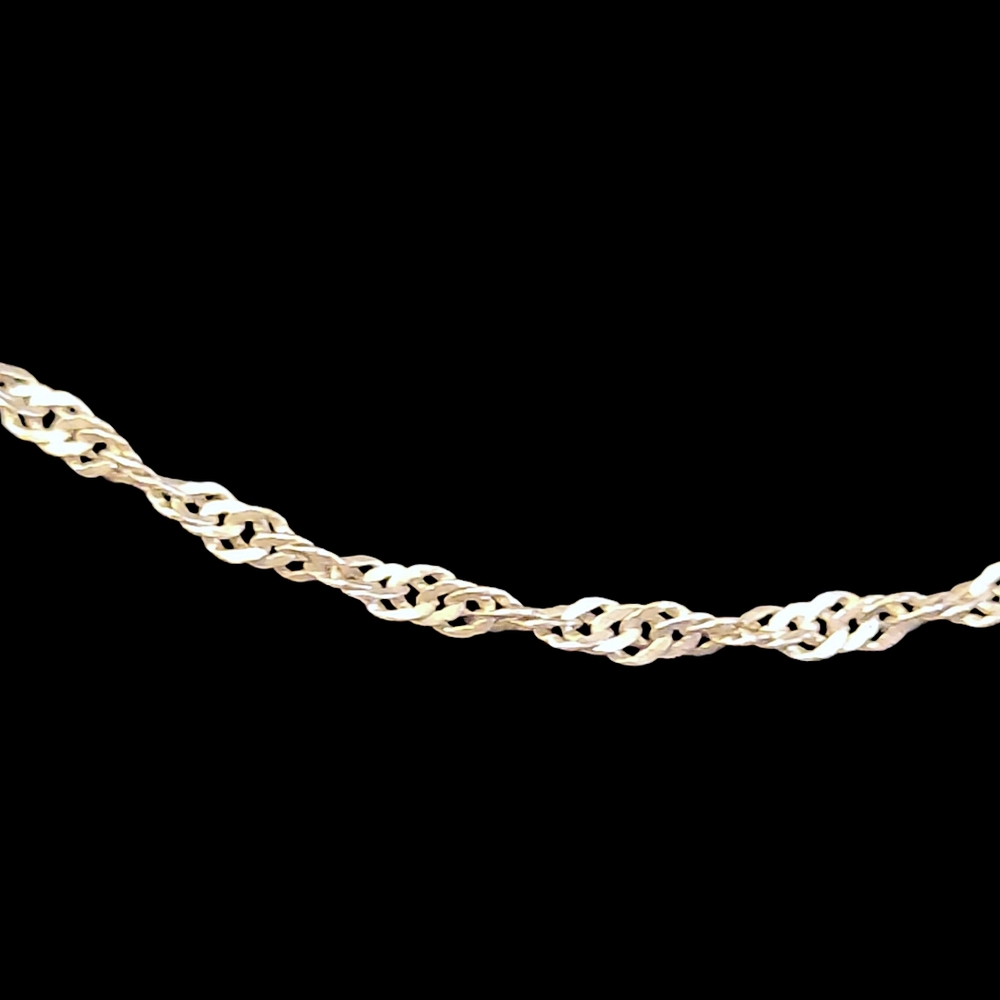 Elegant Silver 2 mm Rope Chain Necklace - Picture 6 of 6
